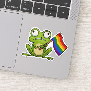 Adesivo Sapo LGBT Com Bandeira do Orgulho