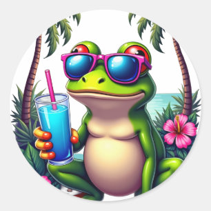 Adesivo Sapo Mal-Humorado Tropical Y2K Retro Celular Flip 