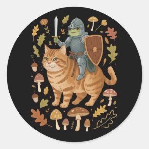 Adesivo Sapo Medieval em Gato Laranja Goblincore Coisas Es