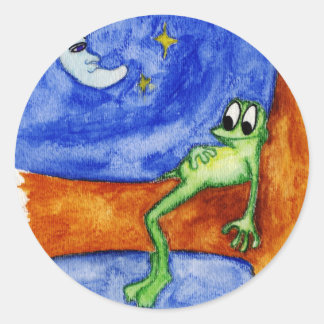 Adesivo sapo na árvore