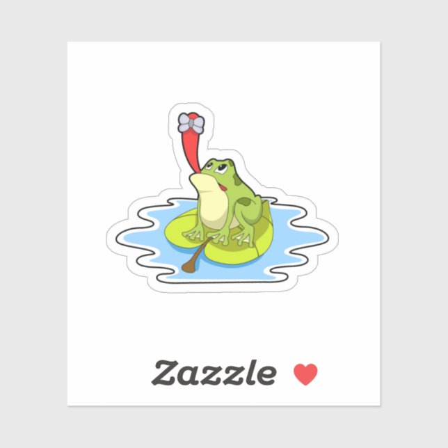 Adesivo Sapo na folha com inseto (Folha)