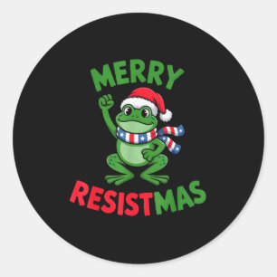 Adesivo Sapo Retro Alegre Resistmas Engraçado Político Nat