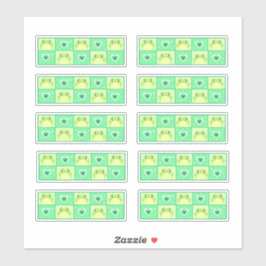 Adesivo Sapo Verde Bastante Verificado Com Corações E Grel