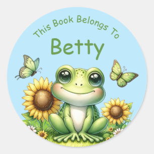 Adesivo Sapo Verde Bonito A Que Este Livro Pertence