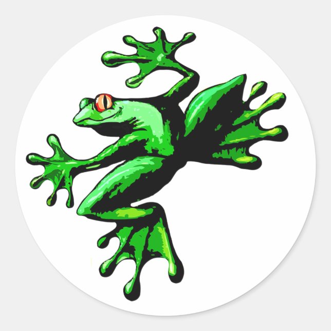 Adesivo Sapo verde da árvore (Frente)