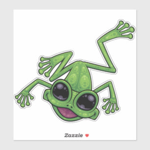 Adesivo Sapo Verde Feliz