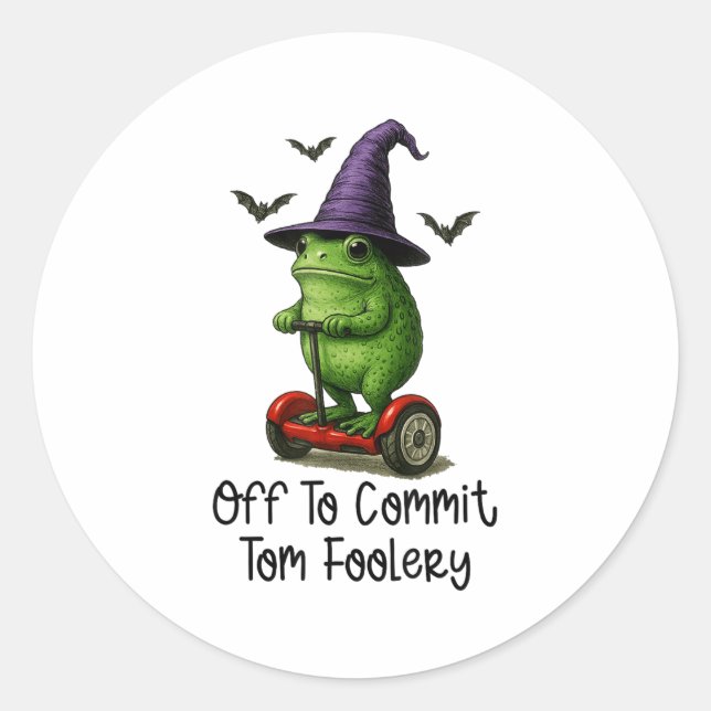 Adesivo Sapo Whimsical Para Cometer O Tom Foolery Para (Frente)