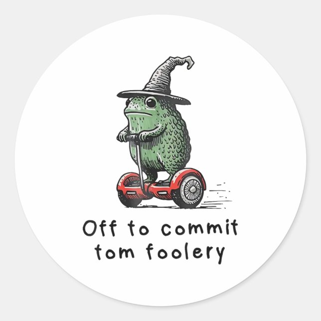 Adesivo Sapo Whimsical Para Cometer O Tom Foolery Para (Frente)