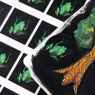 Adesivo Sapos artísticos de Sapo de Árvore Bonita Eu adoro