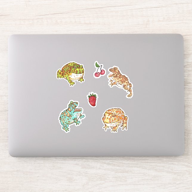 Adesivo Sapos com ornamentado (Computador)