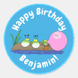 Adesivo sapos engraçados bonitos ilustram desenhos animad