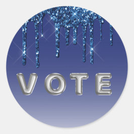 Adesivo Sapphire Blue Glitter Drip