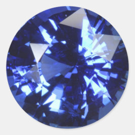 Adesivo Sapphire Dark Blue Gemstone setembro Birthstone