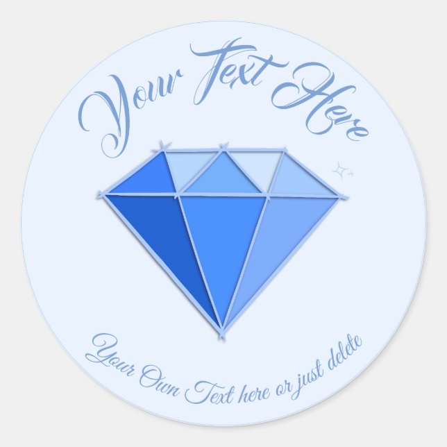 Adesivo Sapphire Gemstone. Jóias. 45 Aniversário de Casame (Frente)