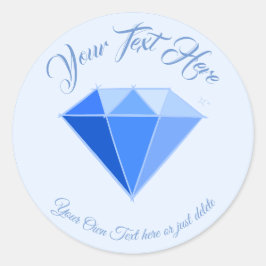 Adesivo Sapphire Gemstone. Jóias. 45 Aniversário de Casame