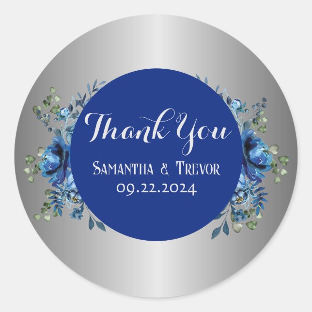 Adesivo Sapphire Serenade: Uma Sinfonia de Prata e Azul (Frente)