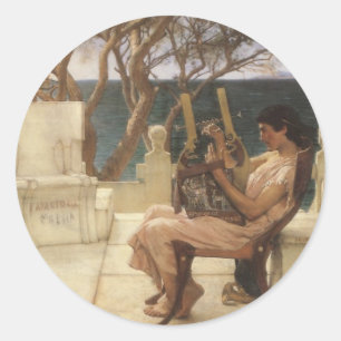 Adesivo Sappho e Alceu por Sir Lawrence Alma-Tadema