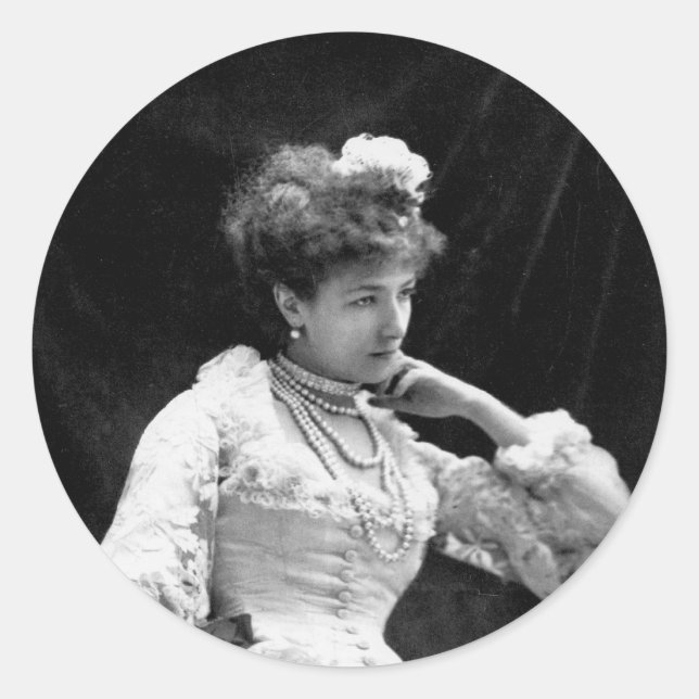 Adesivo Sarah Bernhardt Vintage Foto - 1877 (Frente)