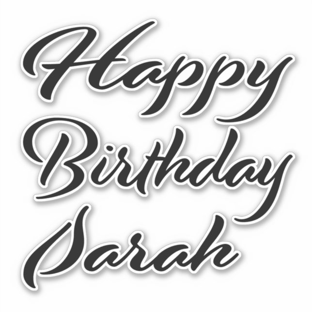Adesivo Sarah Name Vorname black Sticker Geburtstag (Frente)