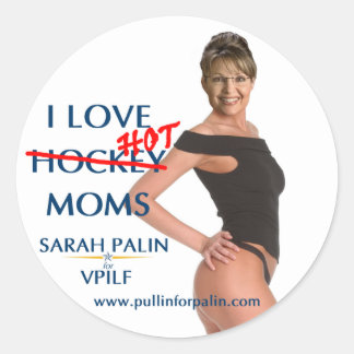 Adesivo Sarah Palin - I Love Hot(ckey) Mães Sticker