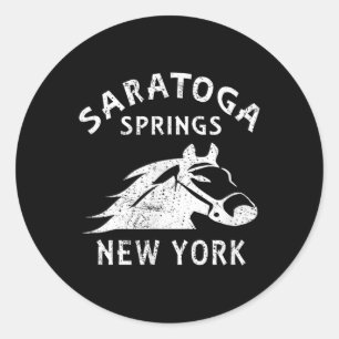 Adesivo Saratoga Springs Ny Cavalo Gráfico Vintage Corrida