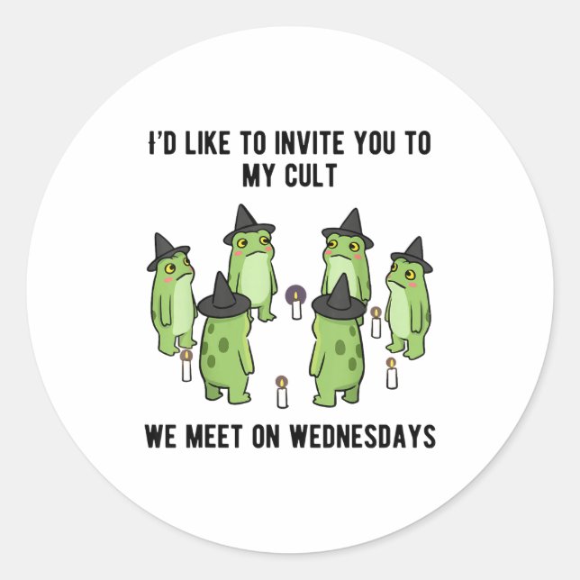 Adesivo Sarcastic Frog Meme Funny Amphibian Cult Men And W (Frente)