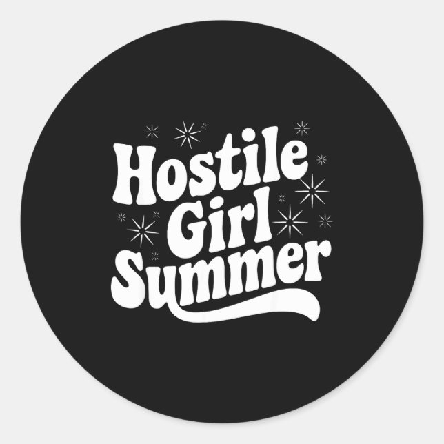 Adesivo Sarcastic Quote Retro Saying Hostile Girl Summer B (Frente)
