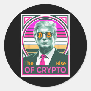 Adesivo Sarcastic Trump Elevação De Crypto Bitmoney King T