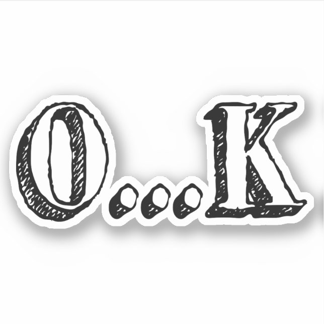 Adesivo Sarcástico OK (Frente)