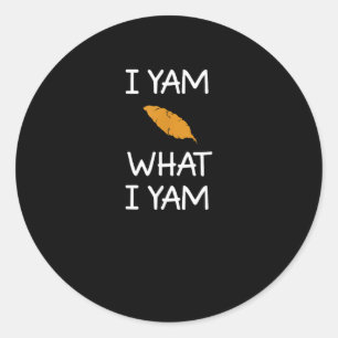 Adesivo Sarcástico, Pun I Yam What I Yam, Engraçado, Piada