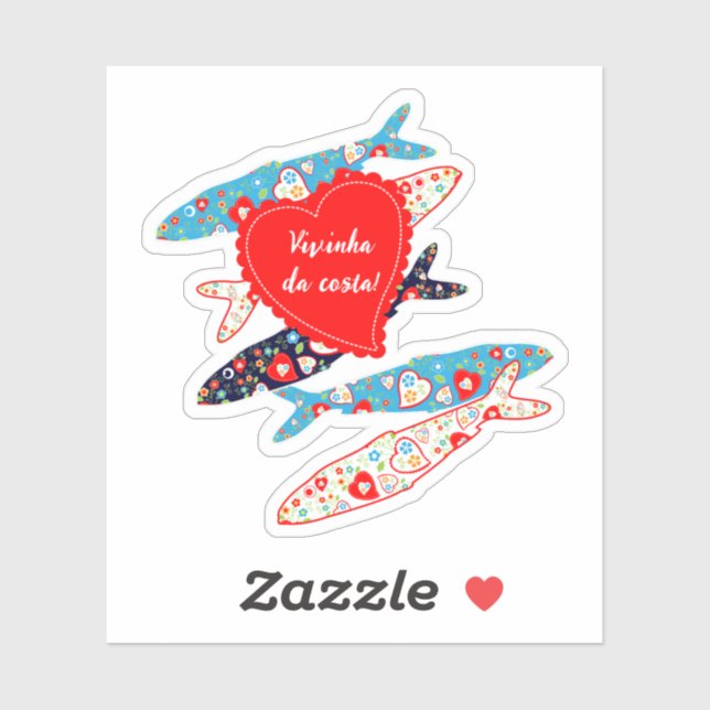 Adesivo Sardinha portuguesa (Folha)