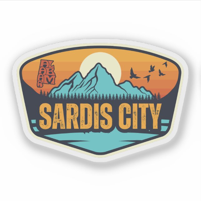 Adesivo Sardis City, Alabama (Frente)