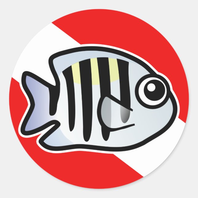 Adesivo Sargento de Cartoon Major Dive Flag (Frente)