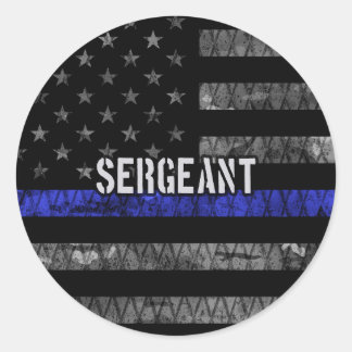 Adesivo Sargento Thin Blue Line - Sinalizador de Distância