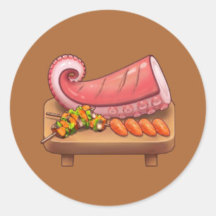 Adesivo Sashimi & Espetos de Salmão Delicioso