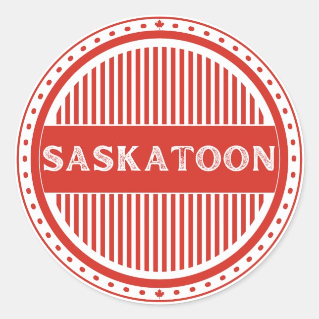Adesivo Saskatoon City Pride Emblem – Canadian Identity (Frente)