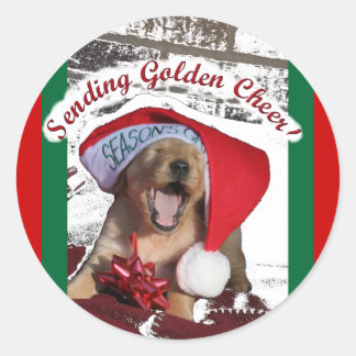 Adesivo Sasons Saudações OURO RECUPERAR CHRISTMAS PUPPY