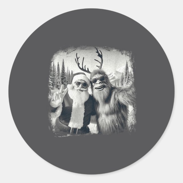 Adesivo Sasquatch 67 Christmas Tree Funny Santa Bigfoot  (Frente)