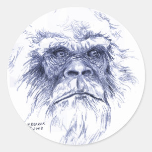Adesivo Sasquatch azul grande