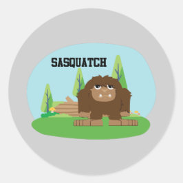 Adesivo Sasquatch de Cartoon Bonito