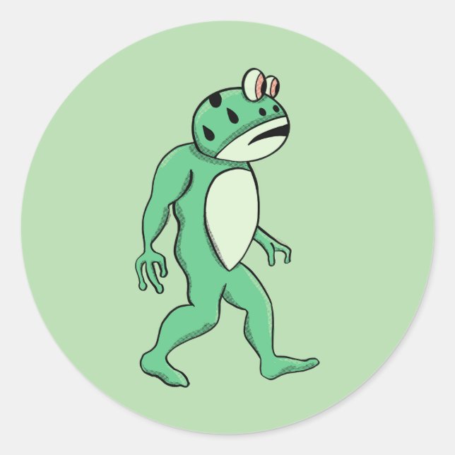 Adesivo sasquatch de rã de Portland (Frente)