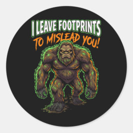 Adesivo Sasquatch Deixo Pegadas Humor Criptídeo Engraçado