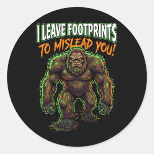 Adesivo Sasquatch Deixo Pegadas Humor Criptídeo Engraçado