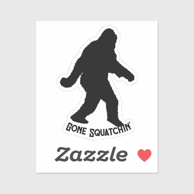 Adesivo Sasquatch Squatchin' Silhouette (Folha)