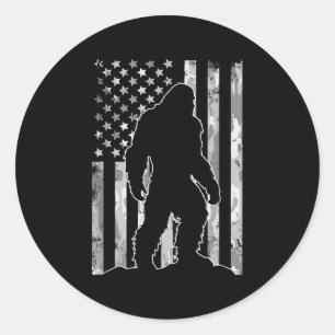 Adesivo Sasquatch Usa Flag Patriótico Bigfoot Em 4 De Julh