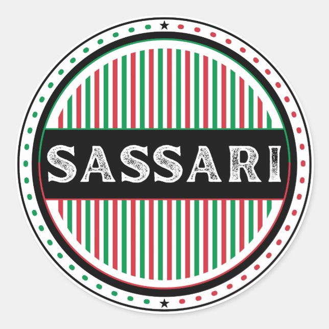 Adesivo Sassari City Pride Emblem – Italian Identity (Frente)
