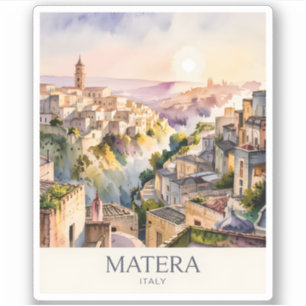 Adesivo Sassi di Matera Viagem Itália Cidade das Cavernas 