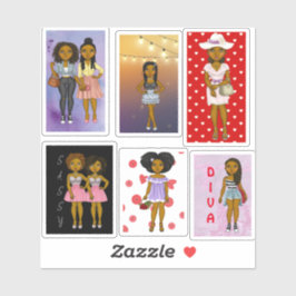 Adesivo Sassy Diva 6 Sticker Set