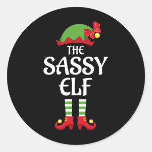 Adesivo Sassy Elf Family Matching Group Natal