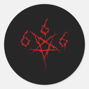 Adesivo Satã Diabo Satânico 666 Pentagrama Oculto Horror H